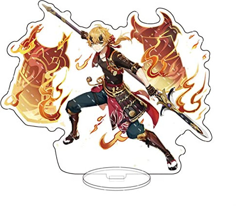 Bsdsl Genshin Impact Characters Acryl Standfigur, Farbenfrohes und Exquisites Charakterdesign für Die Sammlung von Spielefans (Color : Thoma, Size : 15cm)