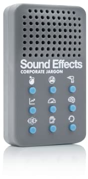 NPW Corporate Jargon Soundmaschine, tragbarer elektronischer Soundmacher, Neuheit Streich Geschenk für Erwachsene, lustige Soundmaschine mit 9 Soundeffekten, Batterie im Lieferumfang enthalten, grau