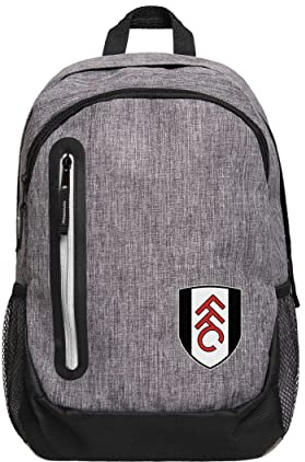 FOCO Official Fulham FC Heather Grey Football Backpack Rucksack Bag