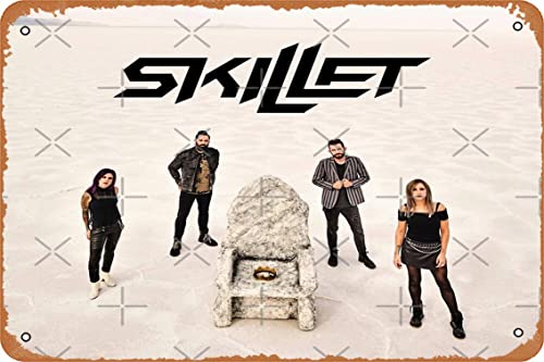 Skillet Members Poster Retro Metal Tin Vintage Sign 12 X 8 Inch Home Bar Man Cave Wall Decor