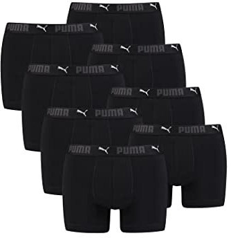PUMA Boxershorts Herren 8er Pack Sport aus organischer Baumwolle / Unterwäsche Männer (S - XL), Farbe:Black, Bekleidungsgröße:L