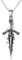 PROESS 925 Sterling Silver Dagger Knife Necklace Medieval Swords Pendant Necklace Evil Eye Jewellery Gifts for Women, Girls, Boys, Men, Sterling Silver
