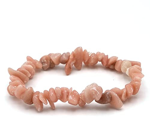 Miracles Minéraux Bracelet perle baroque chips, pierre naturelle, création artisanale française, plus de 80 choix (opale rose)