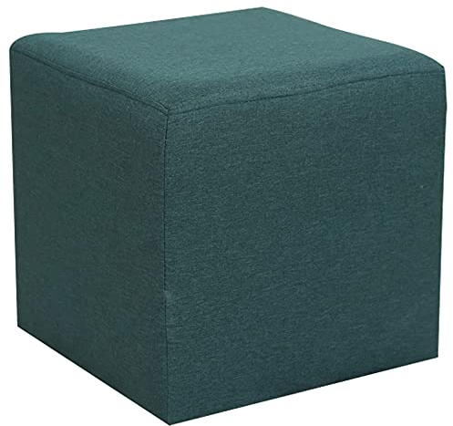 Collic Divano in Tessuto Sgabello Piccolo Sgabello Multifunzione Modifica Scarpe Shool Passino Morbido Sgabello Basso con Cuscinetto Non Scollo, Blu Scuro e Sgabello Pratico/Verde Scuro