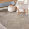 carpet city Teppich Wohnzimmer 200 cm Rund - Beige - Kurzflor, 3D-Effekt, Glanzgarn - Geo-Muster, Kreise - Moderne Teppiche Schlafzimmer, Flur, Esszimmer