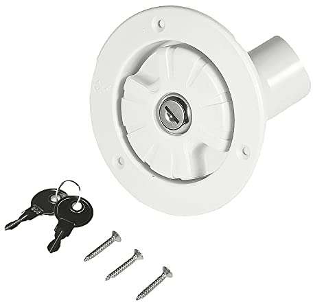 Wassertankdeckel Camper Tankdeckel Wassertankdeckel, Wasser Trinkwasser mit 2 Schlüsseln Auslaufsicherer für Wohnmobil Caravan RV Camper ID 38mm