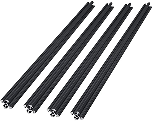 ONLISUM 4PCS 2020 T Typ Aluminium Profil 500mm Europäischen Standard Aluminium Extrusion Schwarz Extrusion Rahmen für DIY 3D Drucker und CNC Maschine