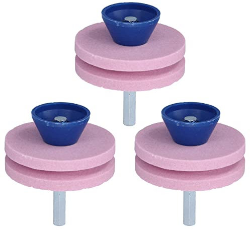 3Pcs Schleifscheibe Schleifscheibe Klinge Rasenmäher Schleifscheibe Messerschärfer Klinge Ersatz Für Rasenmäher(Doppelt)