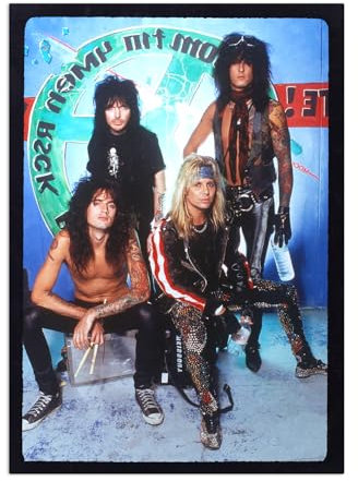 Displate Offiziell Motley Crue MetallPoster Magnetische Befestigung Inklusive Lizenziert Bilder Hochwertiges Poster Photos - Mötley Crüe photo 17 45 cm x 32 cm