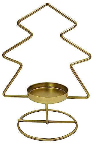 Katutude Kerzenständer Kerzen Halterung für Teelicht, Metall Weihnachtsbaum Stern Geformt Teelichthalter Xmas Christmas Kerzen Deko Gold Kerzenleuchter für Hochzeit Hausparty Tischdeko