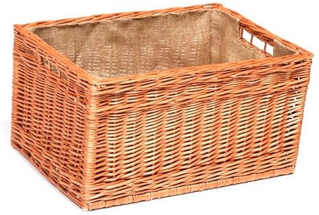 e-wicker24 Alles aus Weide Cesta Portalegna da Interno in Vimini Porta Legna da Interni Fatto a Mano Cesta in Vimini per Legno Cestino per tronchi Ceste per Legna da Interno