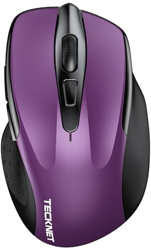 TECKNET Souris Bluetooth, 4800 DPI Souris sans Fil (Tri-Modes : BT 5.0/3.0+2.4G), 30 Mois d'autonomie de la Batterie, Souris sans Fil silencieuse pour Ordinateur Portable, Windows, Mac OS, Android