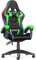bigzzia RGB Gaming Chair with LED Lights and Ergonomic Computer Chair Reclining PU Leather High Back Video Game Chair with Headrest Adjustable Lumbar Support Linkage Armrest for Adults(Black/Green)
