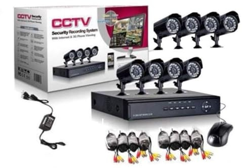Kit 4/8 Telecamere Video Sorveglianza AHD IP Cloud DVR 4/8 Canali HD Infrarossi 5G (Kit 8 Telecamere)
