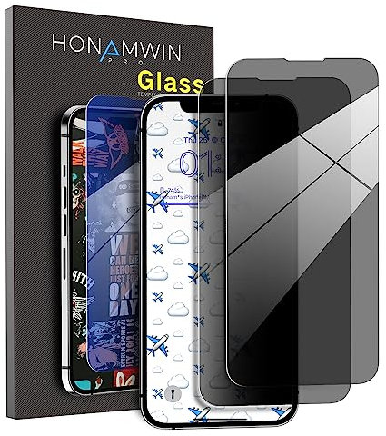 HONAMWINPRO Screen Protector Glass Anti Spy For iPhone XR (Privacy/Scratch Resistant/Shockproof/Anti-Fingerprint) 2 PACK Screen Protector