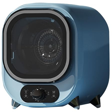 Hydravex Wäschetrockner mit Sensor-Trocknung, kompakter 450-W-Wäschetrockner mit Abluftkanal und Edelstahlwanne, tragbarer Wäschetrockner für Wohnung, Zuhause, Wohnheim, Wohnmobil,Blue2