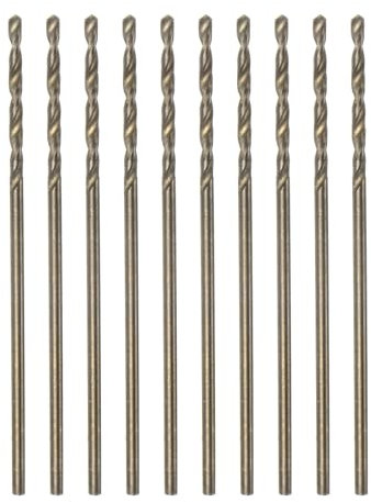 sourcing map 10pcs Cobalt Jobber Drill Bits 1mm / 0.039 M35 High Speed Steel HSS Twist Drilling Bit Tool for Stainless Steel Copper Wood Plastic and other Hard Materials
