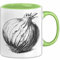 Zwiebel Grafik Tasse Geschenk Zwiebel-Liebhaber Kaffee-Becher (Grün)