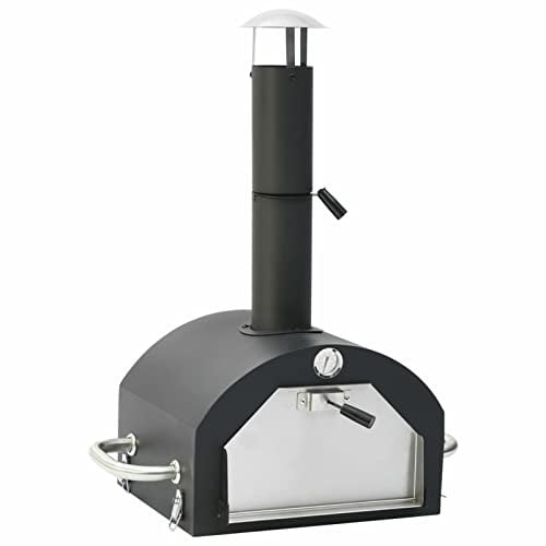 Brokky Forno Pizza da Esterno con Pietra per Pizze-Forno per Pizza Portatile,Forno per Pizza da Esterno in Acciaio Inox,Forno Prefabbricato per Pizza a Gas