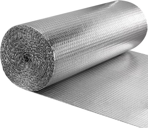 Pamatio Foil Insulation Roll 5m x 60cm - Energy Saving DIY Bubble Foil Panels - 3-in-1 Thermal Insulation Reflective Foil - Radiator Reflector - Heat & Vapour Barrier - Multi Purpose for Home & Auto