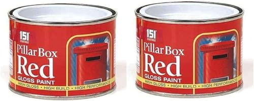 DIOXSTAR 151 Coatings Non-Drip Paint, Quick-Drying, Long-Lasting Protection, DIY Projects, Ideal For Wood, Metal, Interior And Exterior Use, 180ml, Pack of 2 (Pillar Box Red)