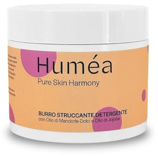 HUMEA Burro Struccante Detergente 100ml – Rimuove Trucco Waterproof | Con Olio di Mandorla e Olio di Jojoba | Detersione Viso Idratante per Pelle Sensibile e Secca | Formula Naturale Senza Siliconi