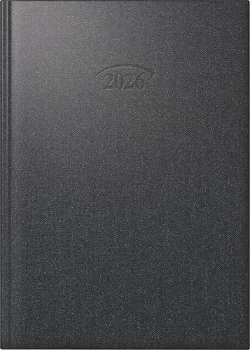 BRUNNEN Buchkalender Mod. 765 2026 | A5, Kunststoff, vulkanschwarz