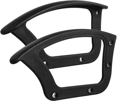 DONFAMDS 2pcs Office Chair Armrest Replacement Parts Compatible with Computer and Office Chairs Made of Sturdy Plastic with Comfortable Gripping Classic Simple Shape for Home