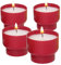 Bougie Chauffe plat rouge - Lot 90 - Durée 6h - Godet Eco-durable 100% Végétal - Veilleuses Fabriquées en France - Cire Minérale - Ciergerie Desfossés