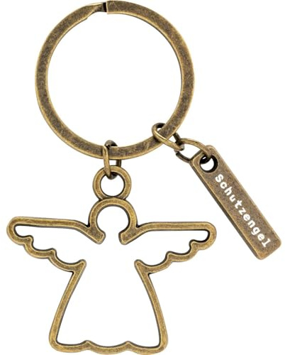 GRUSS & CO Schlüsselanhänger aus Draht | Figürlicher Anhänger mit Schlüsselring, Zinklegierung, in Geschenkbox | Glücksbringer, Weihnachten, Silvester