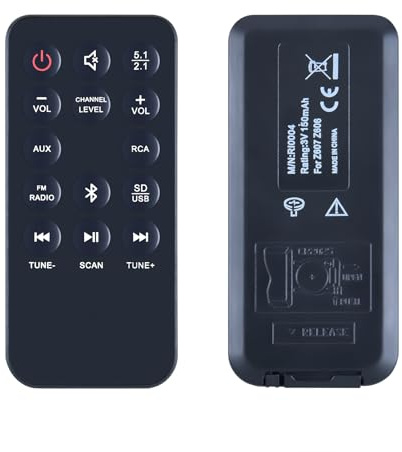 TRUCKON New RI0004 Z607 Z606 - Telecomando di ricambio per Logitech LOGI Z606 Z607 5.1 Surround Sound Speakers System