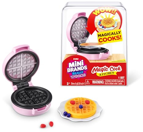 Mini Brands Really Works Magic Cook Kitchen Capsule Série 1 (Gaufrier) de ZURU, Électroménager Miniature Qui Fonctionne Vraiment