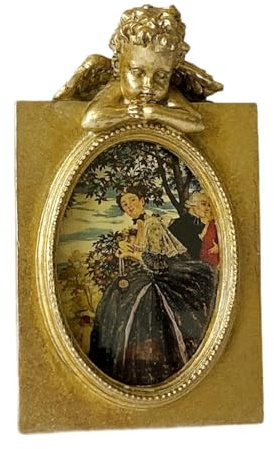 Engel-Bilderrahmen, Kunst-Bilderrahmen für Wohnzimmer, Wanddekoration, 8,3 x 13,2 cm, Tischdekoration, Kunstharz, Wandbehang