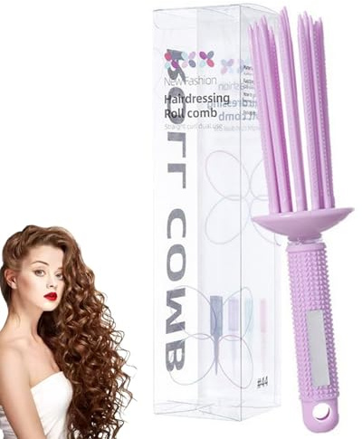 Curling Roll Comb Air Volumen lockiges Haar Kamm mit Nicht -Schlupf -Grip Fluffy Styling Haar Volumizer Werkzeug für Frauen Freizeitkleidung oder besondere Veranstaltungen