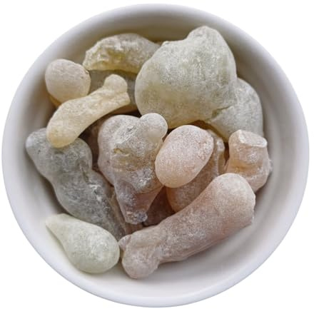 100g Superior Hojari Weihrauch Oman 2. Grad - Boswellia Sacra 1. Wahl - Große Naturbelassene Stücke Weisslich, Silber zum Räuchern - Premium Räucherwerk