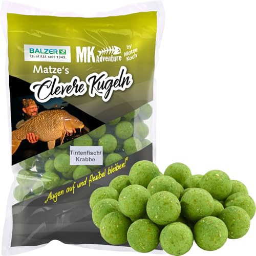 Balzer Matze Koch Boilies Clevere Kugeln - Karpfen-Köder, Futterboilies zum Anfüttern von Karpfen, 1kg