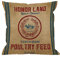 HGOD DESIGNS Kissenbezug, Vintage-Stil, Jute, Geflügelfutter, Baumwollleinen, quadratischer Kissenbezug, Standard-Kissenbezug für Männer und Frauen, Heimdekoration, Sofa, Wohnzimmer, 45.7 x 45.7 cm