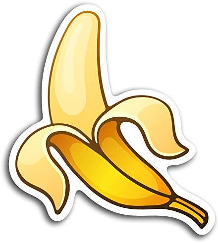 DestinationVinyl 2 x 10cm geschälte Bananen-Frucht-Vinyl-Aufkleber - Aufkleber Laptop Gepäck Geschenk # 19326 (10 cm groß)