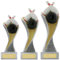 Pokalset je 1x Größe S, M, L Pokal Bowling Kegeln Pokal Pokalset METZ mit Gravurplatte und Gravur