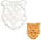 BAKERLOGY Border Collie Face Cookie Cutter - Detailed Biscuit Cutter Design for Baking and Crafts, Ideal on Fondant, Dough, Clay