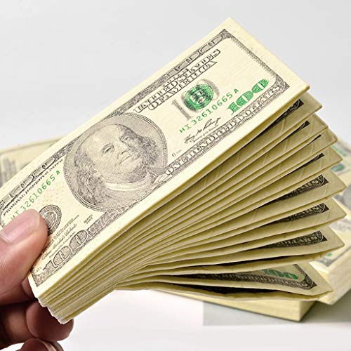 RROVE 10 Blatt/Packung Lustiges Dollar-Muster Seidenpapier Einweghandtuch Reines Holz Tragbares Geld Serviette Taschentuch Partygeschirr