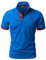 LIUPMWE Mens Polo Shirts Short Sleeve Giraffe Embroidery Golf T-Shirt S-3XL,L,Blue+RedNEW