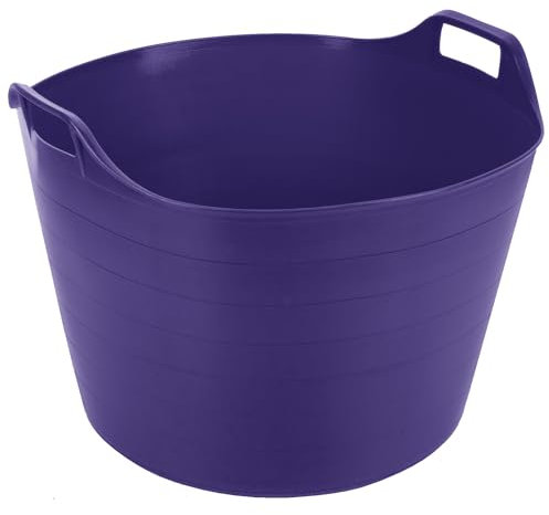 75L Extra large Garden flexi tub storage robust bucket/Multipurpose flexible Container (Purple)