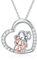 enjoylifecreative Elefant Kette Damen 925 Sterling Silber Mama Ich Liebe Dich Glücklich Mutter Tochter Elefanten Halskette Geburtstag Muttertag Schmuck Geschenke für Mama Tochter