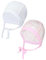 TupTam Unisex Baby Erstlingsmütze zum Binden 2er Pack, Farbe: Kaninchen Rosa/Weiß, Größe: 62-68