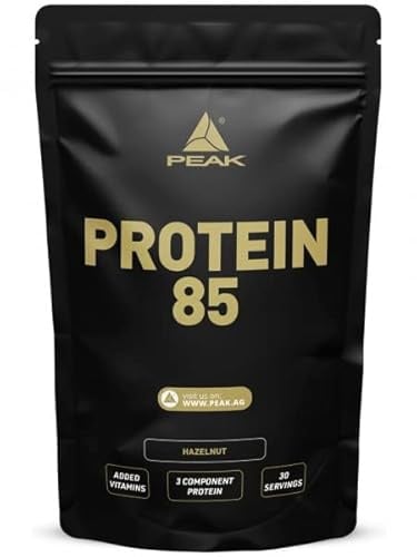 PEAK Protein 85-900g Geschmack Hazelnut I 30 Portionen I Pulver I Mehrkomponentenprotein I Proteinquelle: Sojaprotein, Casein, Weizenprotein I Vitaminzusatz