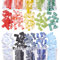 NBEADS 900 Pcs Perles de Tila Demi-Coupées, 5x2mm 2-Trou Rocailles Perles Entretoises en Verre Rectangle Mini Perles Perles de Verre Japonais pour Bracelet Collier Fabrication de Bijoux, 10 Couleurs