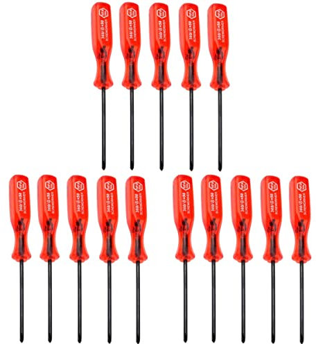 TEHAUX 15pièces Tournevis Triwing Tip Pour Console De Jeux Outils De Réparation Pratiques Et Portables Rouge
