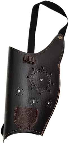 TentHome Bogentasche Bogensack PU Leder Bogenschießen Recurvebogen Koffer für traditionelle Recurve Bogen Langbogen Outdoor Schießen schwarz, Für Erwachsene: 48 x 24cm