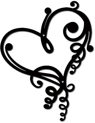 CREATCABIN Herz-Metall-Wandkunst Dekor Schwarze Wandschilder Liebe Eisen Hängende Metallornament-Skulptur Terrasse Balkon Garten Zuhause Wohnzimmer Dekoration Für Drinnen Draußen Geschenk 30x23.4cm
